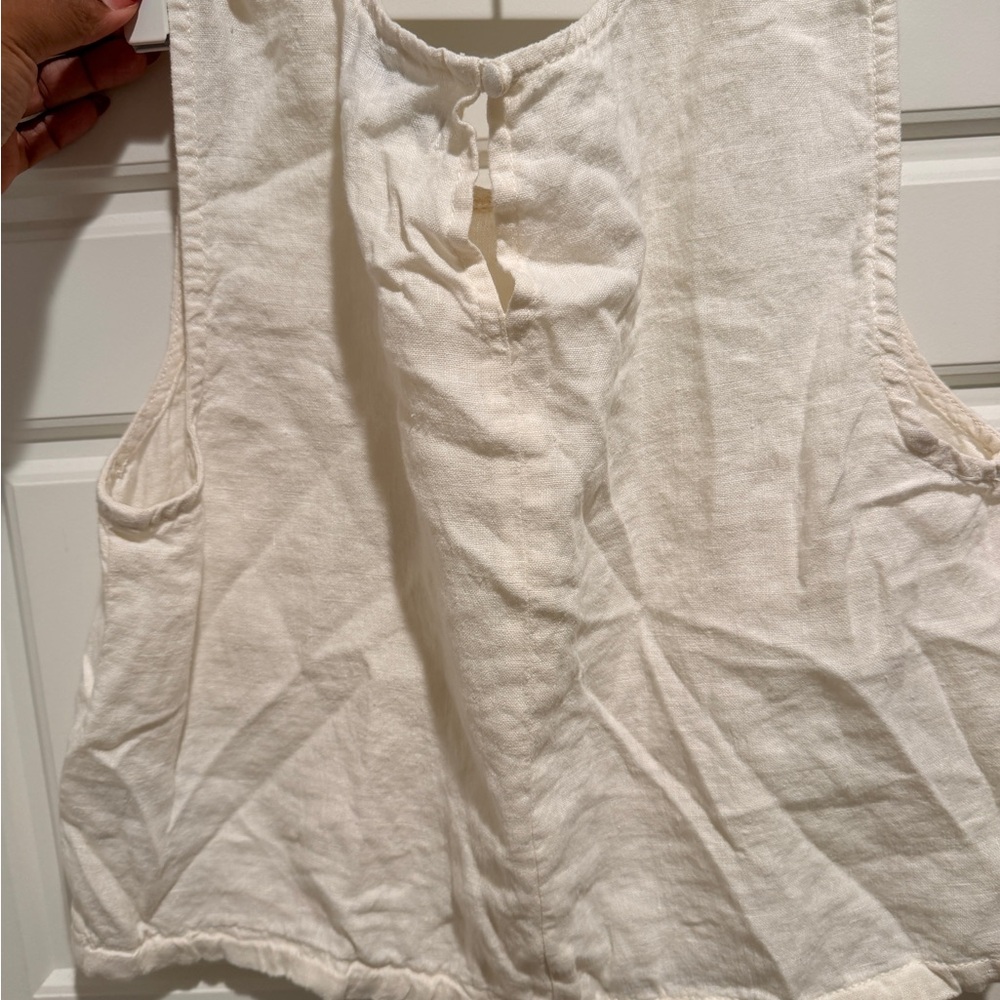 Zara Linen Crop Tank - Picture 3 of 3